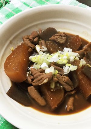 圧力鍋で☆我が家のどて煮｛豚ボイルもつ｝-レシピのメイン写真