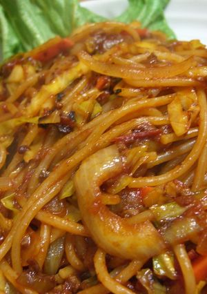 ミートソースと残り野菜の美味しいパスタ！-レシピのメイン写真