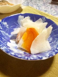 大根と人参のなます 柿入り-レシピのメイン写真