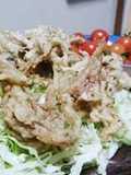 揚げ物：わかさぎと桜海老の磯辺あげ