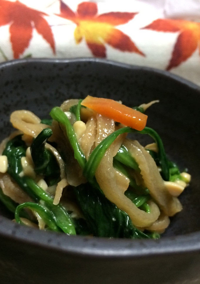 美味簡単！青菜と切り干し大根煮の納豆和え-レシピのメイン写真