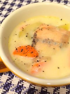 *鮭のほっこり味噌ミルクスープ*-レシピのメイン写真