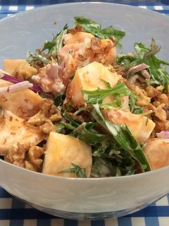 柿と水菜のサラダ☆生ハム入り-レシピのメイン写真