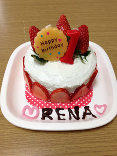赤ちゃんも食べれるケーキ♡(1歳誕生日)-レシピのメイン写真
