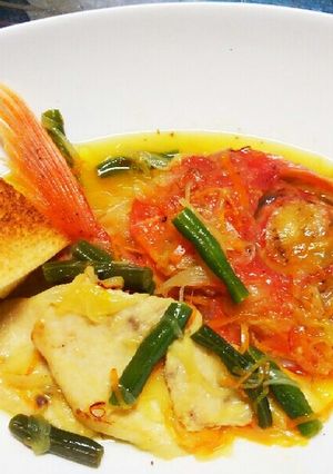 金目鯛あらの煮付け サフラン風味-レシピのメイン写真