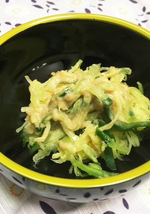 そうめんカボチャとキュウリの胡麻和え-レシピのメイン写真