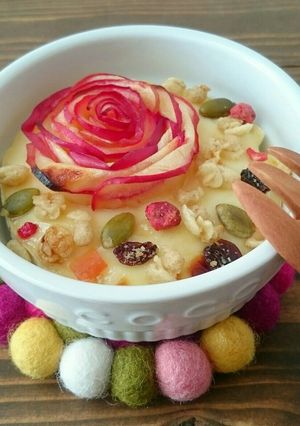 りんごのお花とグラノーラのココットカマン-レシピのメイン写真