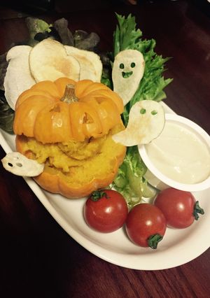 ハロウィンに！簡単野菜おばけチップス-レシピのメイン写真
