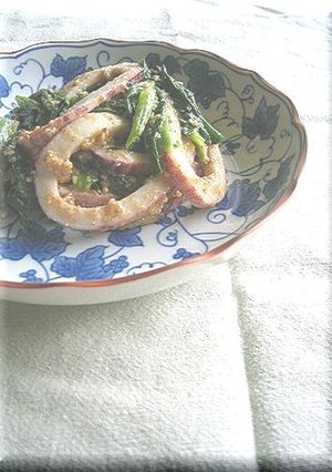 *イカとわけぎのぬた*ごま酢味噌和え -レシピのメイン写真