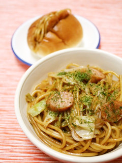ワンポットパスタ*焼きそば風~焼きスパ-レシピのメイン写真