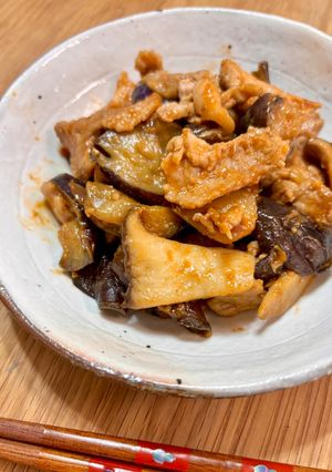 茄子とエリンギ豚こまの豆板醤味噌炒め-レシピのメイン写真