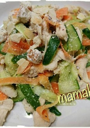 ペラペラ野菜とチキン☆シーザーサラダ-レシピのメイン写真
