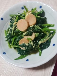 ほうれん草と卵deごま油炒め-レシピのメイン写真