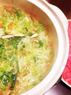 千切り野菜のしゃぶしゃぶ鍋-レシピのメイン写真
