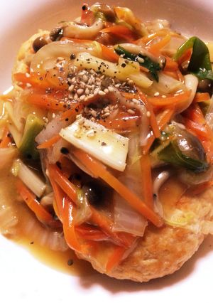 鶏肉ハンバーグ 野菜あんかけ-レシピのメイン写真