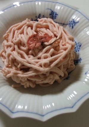 白花豆の桜モンブラン-レシピのメイン写真