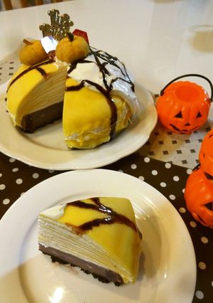 紫いも&かぼちゃ★ミルクレープケーキ-レシピのメイン写真