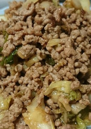 キャベツと豚ひき肉の炒め物-レシピのメイン写真
