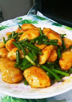 ピリ辛！ご飯に！ささみとニンニクの芽炒め-レシピのメイン写真