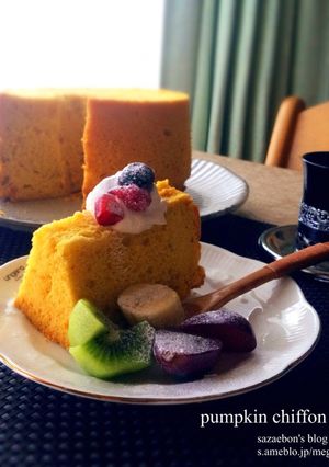 かぼちゃのシフォンケーキ-レシピのメイン写真