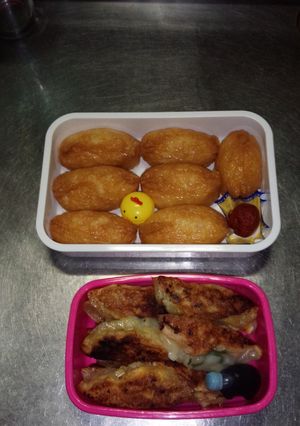 お稲荷さん弁当&手作り餃子-レシピのメイン写真