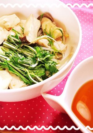 電子レンジdeヘルシー1人鍋♡節約ランチ-レシピのメイン写真