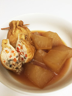 節約♪簡単♪大根と鶏挽肉の巾着煮♡-レシピのメイン写真