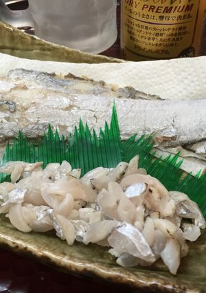 太刀魚のお刺身塩焼き一皿盛り(^^)！-レシピのメイン写真