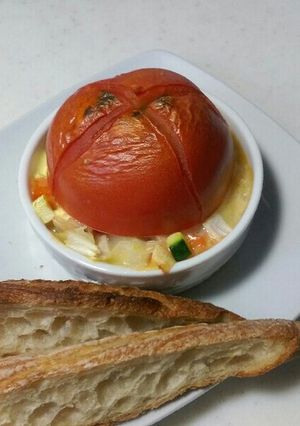 まんまるトマトのココットカマン-レシピのメイン写真