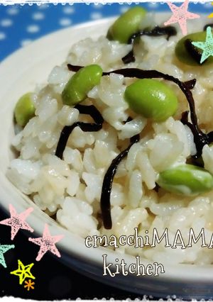 ＊マヨ風味♪枝豆と塩昆布の混ぜご飯＊-レシピのメイン写真