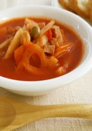 【業】豆と根菜のミネストローネ-レシピのメイン写真