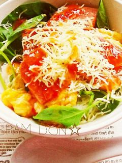 ☆半熟卵とスパムの丼☆-レシピのメイン写真