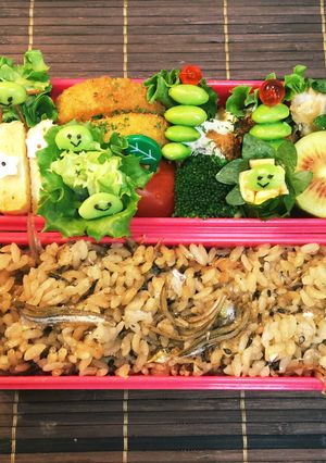 子どものお弁当☆発芽米生姜ごはん弁当-レシピのメイン写真