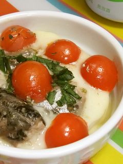サバとプチトマトのココットカマン-レシピのメイン写真