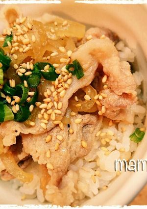 たっぷり玉ねぎ☆つゆだく豚丼-レシピのメイン写真