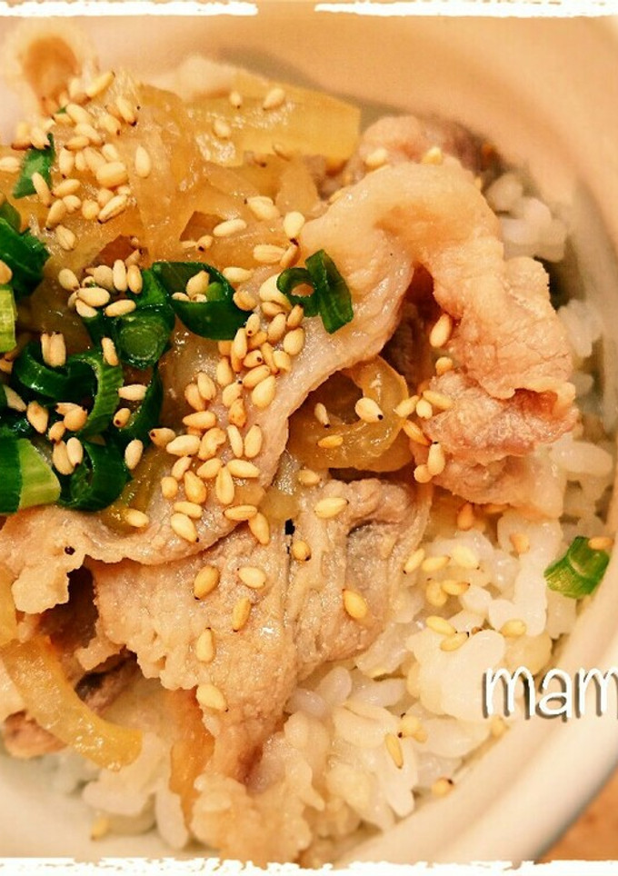 たっぷり玉ねぎ☆つゆだく豚丼-レシピのメイン写真