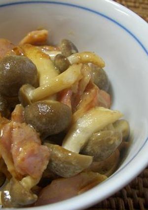 ベーコンとしめじのオイマヨ炒め-レシピのメイン写真