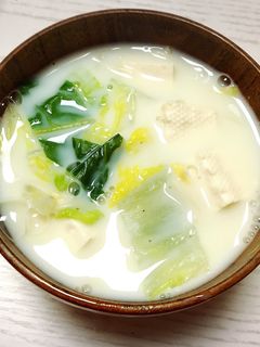 白菜のあったか豆乳スープ-レシピのメイン写真