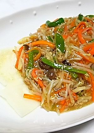 ★大豆のお肉deお餅のおこげ風あんかけ★-レシピのメイン写真