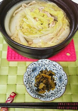 簡単温か豚バラと白菜のだし汁鍋-レシピのメイン写真