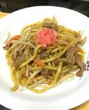 大豆のお肉フィレタイプで焼きそば！