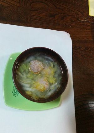 豚挽き肉団子と春雨白菜のスープ-レシピのメイン写真