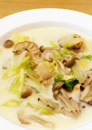 ホタテと白菜の塩麹ミルクスープ-レシピのメイン写真