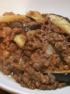 大豆のお肉で肉味噌茄子♪-レシピのメイン写真