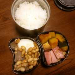 雨降り月曜の朝入れ忘れたポテサラ無し弁当-レシピのメイン写真