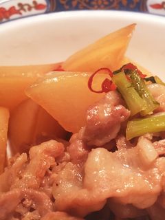 腹ペコ男子パクパク!豚肉と大根の煮物☆-レシピのメイン写真