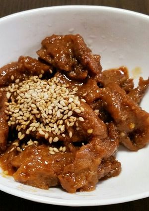 大豆のお肉でおつまみ焼き肉♪-レシピのメイン写真
