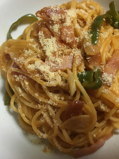 簡単ニンニク香るナポリタンスパゲティー-レシピのメイン写真