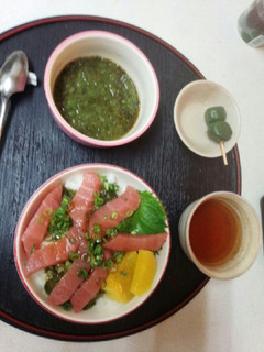 血管ダイエット食563(めかぶ鉄火丼)-レシピのメイン写真