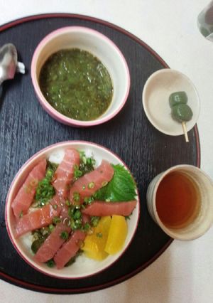 血管ダイエット食563（めかぶ鉄火丼）-レシピのメイン写真